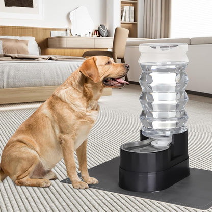 RIZZARI 8L Elevated Pet Water Dispenser – Stainless Steel Gravity Waterer with Auto-Refill Design for Medium and Large Dogs & Senior Pets -Comfortable Drinking Height for Living Rooms,Multi-Pet Homes