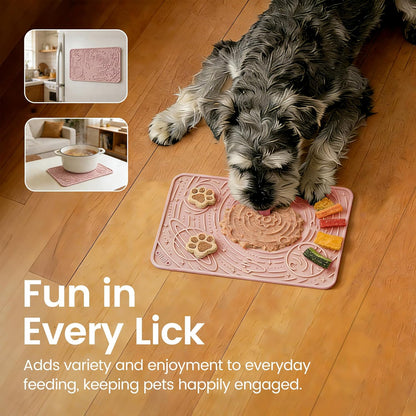OHMO Lick Mat for Dogs & Cats, (Blue+Green, 2pcs, 9.8"×5.9") Galaxy Design Slow Feeder with Suction Cups, Keep Them Busy & Anxiety Relief, Easy Clean Enrichment Accessories
