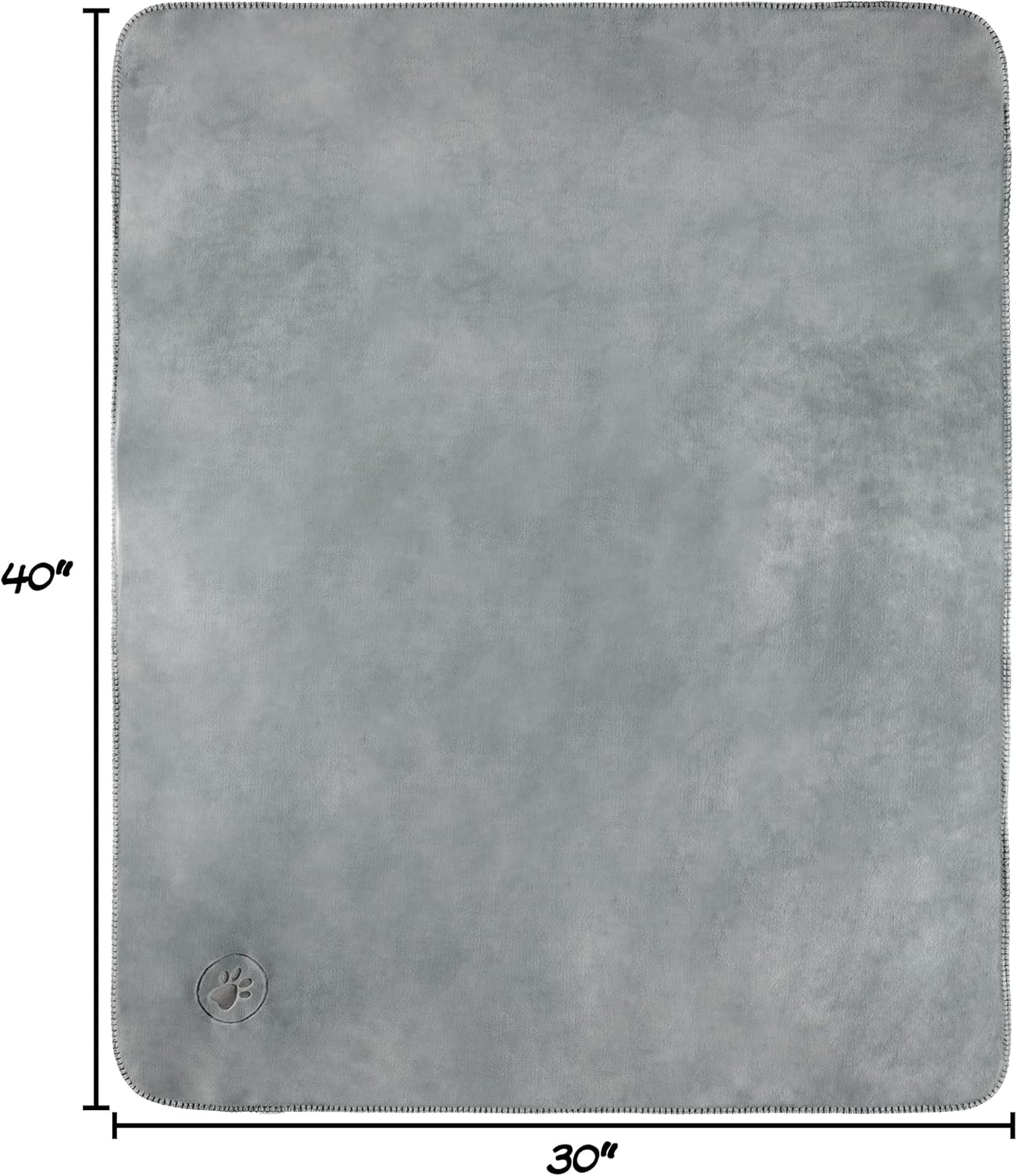 Waterproof Pet Blanket - 50x60-Inch Reversible Sherpa Fleece Throw Protects Couches, Cars, and Beds from Spills, Stains, and Fur by PETMAKER (Gray)