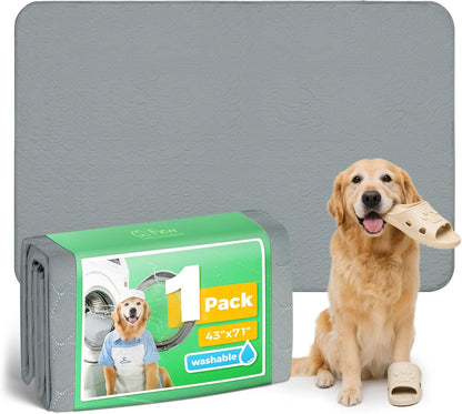 FXW Washable Pee Pads for Dogs, Puppy Pads with Super Absorbent, Specifically Designed for FXW Rollick/Homeplus 24inch 6 Panels Dog Playpen, 39" x 63" Rectangle, Khaki, 1 Pack