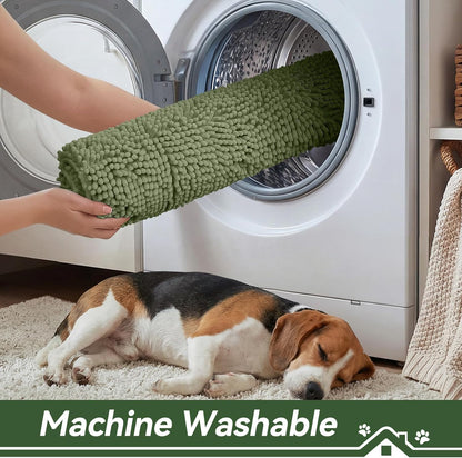 Bcoimo Super Absorbent Dog Door Mat, 30"*20" Anti Slip Mat for Muddy Paws, Pet Rugs for Dirty Paws Washable that Absorbs Moisture and Dirt, for Dog Cage and Pet Resting Carpet
