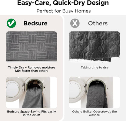 Bedsure Waterproof Couch Cover for Dogs Washable - Waterproof Blanket for Large Dogs Couch Sofa Bed Cozy, Lightweight Furniture Protector for Pet Cat Quick Drying, Ash Grey, 52x82IN