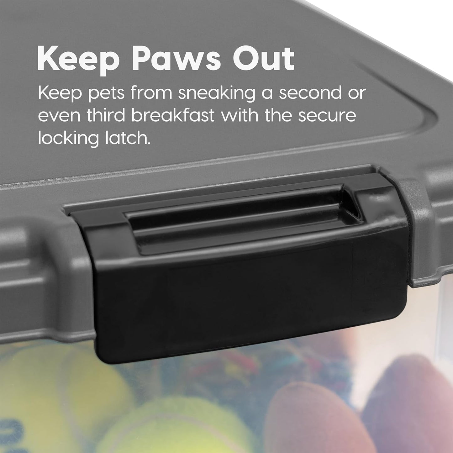 IRIS USA 30 lbs & 11 lbs Combo Airtight Dog Food Storage Container, Stackable Treat Box, 2-Cup Scoop, Wheels, Keep Fresh, Easy Mobility, Chrome
