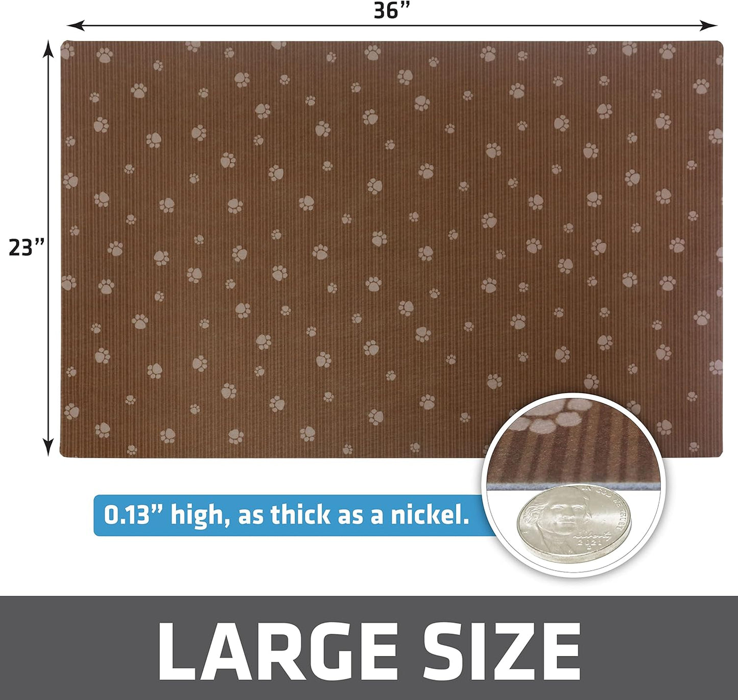 Drymate Dog Crate Mat Liner, Absorbs Urine, Waterproof, Non-Slip, Washable Puppy Pee Pad for Kennel Training - Use Under Pet Cage to Protect Floors, Thin Cut to Fit Design (USA Made) (LGrey)(29"x48")