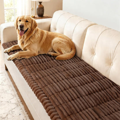 SearchI Couch Covers for Dogs Washable, Non Slip Fuzzy Pet Couch Cover for Sofa, Thick Soft Sofa Covers Couch Protector for Dogs Pet Friendly(Grey, 27.6" x 70.9")