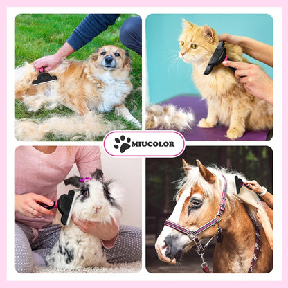 MIU COLOR Pet Grooming Brush, Deshedding Tool for Dogs & Cats, Effectively Reduces Shedding by up to 95% for Short Medium and Long Pet Hair