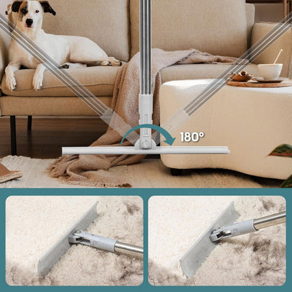 1Pc Reusable Pet Hair Removal Broom with Handle - Excellent Carpet Rake for Efficient Pet Hair Remover