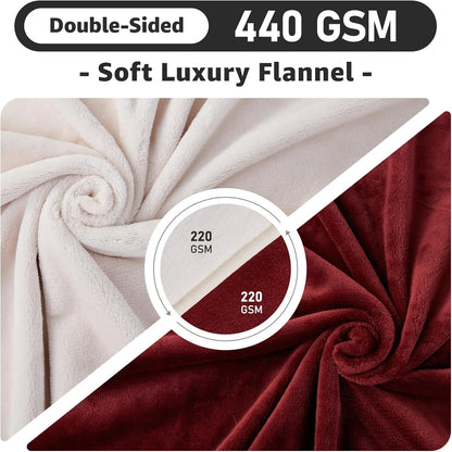 LOOBANI Waterproof Blanket for Bed: Reversible Soft Flannel Twin Bed Blanket 60" x 80", Leakproof Throw Spill-Proof Dog Pet Blanket for Couch Cover, Movie Time, Camping, Travel, Grey