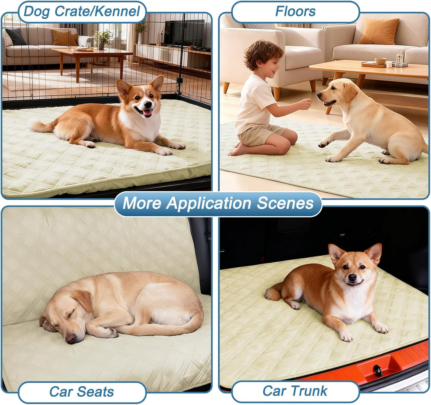 hyha Waterproof Dog Bed Blanket, Soft Pet Blankets, Waterproof Couch Cover for Dogs, Reversible Sofa Covers Washable for Furniture (30x70 Inch, Taupe/Beige)