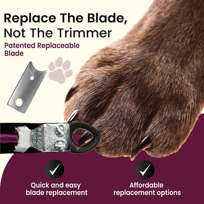 Resco USA-Made Dog Nail Clippers - Professional Guillotine Trimmer for Clean Cuts - Candy Color Series - Replacement Blade System - Fits All Breed Sizes