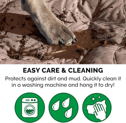 FurHaven Waterproof Blanket & Furniture Protector Cover with Non-Slip Backing, Machine Washable, Jumbo/King, Quilted Twill, Gray