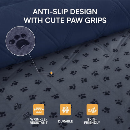 Luciphia 100% Waterproof Couch Cover Blanket for Dogs Anti-Slip Pet Couch Protector Sofa Mat Puppy Cat with Non-Slip Bottom, Grey, 30x70 Inch