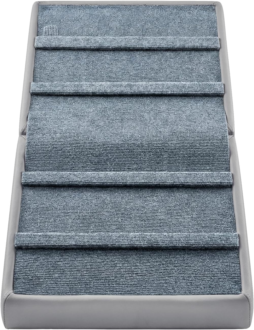 Dog Ramp for Small Dogs, 15.7" H 3-in-1 18.5" Extra Wide Foldable Ottoman & Hidden Storage Design Dog Stairs for Couch Sofa, Non-Slip Pet Steps for Puppy Senior Injured Dogs (White)
