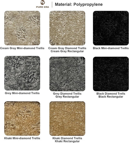 PURE ERA Carpet Stair Treads Ultra Plush 9.5" X 30"Soft Bullnose Indoor Stair Protectors Pet-Friendly Non-Slip Skid Resistant Tape Free Washable Reusable(14 Pieces, Cream Gray)