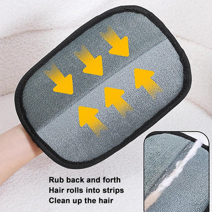 2Pcs Pet Hair Removal Glove for Cats & Dogs, with 2Pcs Toothbrush, Upgraded Five-Finger Electrostatic Pet Hair Gloves, Washable Reusable Pet Hair Remover Tool for Clothing, Couch, Carpet, Car Seat