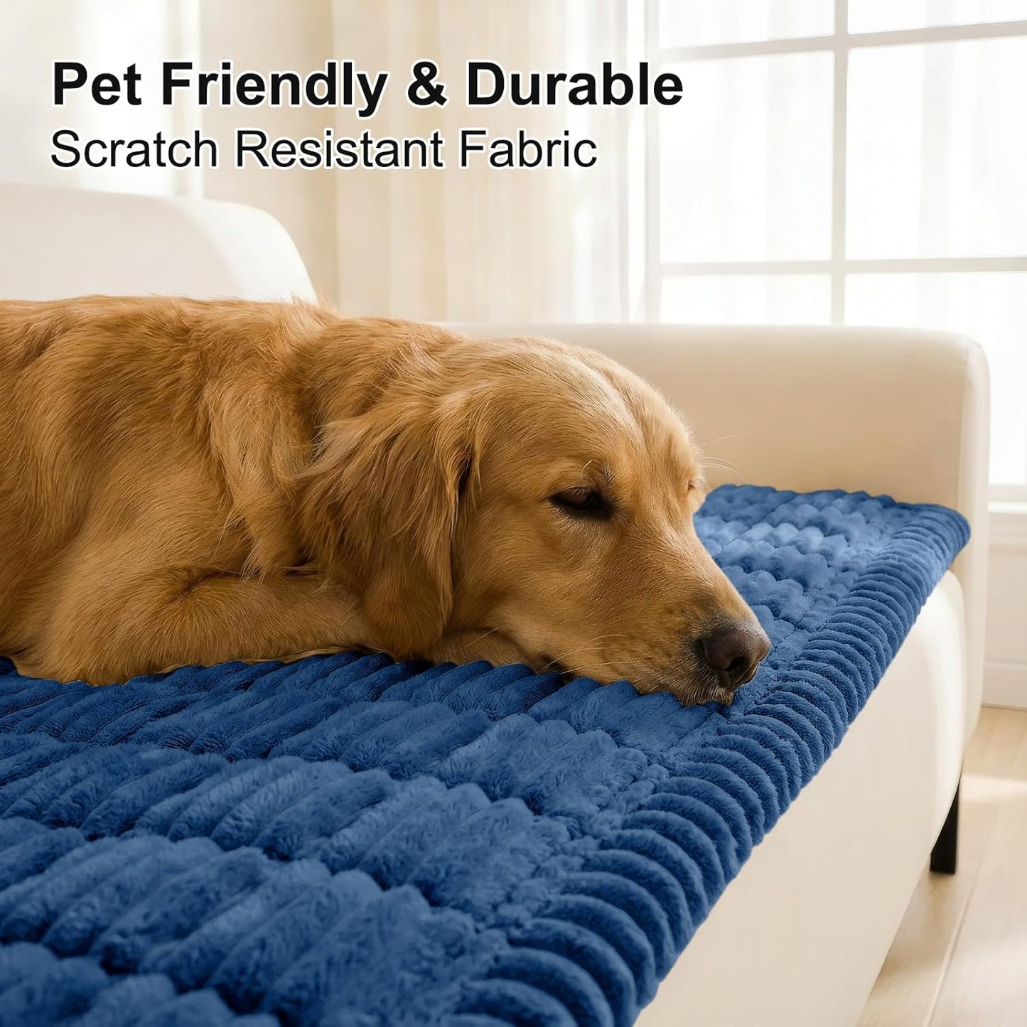 Smiry Couch Cover for Dogs, Non Slip Washable Sofa Protector for Pets, Soft Furniture Cover for Leather & Fabric Couches, Cozy Protect Against Fur, Dirt & Everyday Messes (Dark Grey, 27.6" x 59")