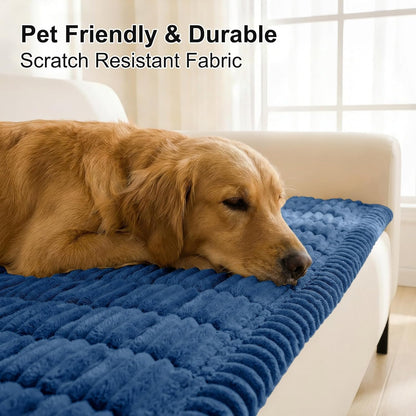 Smiry Couch Cover for Dogs, Non Slip Washable Sofa Protector for Pets, Soft Furniture Cover for Leather & Fabric Couches, Cozy Protect Against Fur, Dirt & Everyday Messes (Dark Grey, 27.6" x 59")