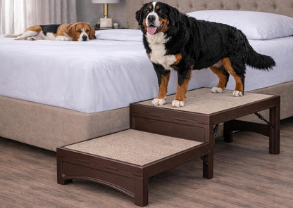 Pet Gear Free Standing Pet Ramp for Cats and Dogs, No Assembly Required, Easy Fold for Storage or Travel, Portable, Holds Up to 100lbs, Wheat