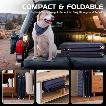 DoCred Dog Ramp for Car, 71'' L x 20'' W Dog Ramps for Large Dogs, Extra Wide Pet Ramp with Non-Slip Surface for Medium & Large Dogs to Get in Car, SUV & Truck, Supports Up to 250 Lbs