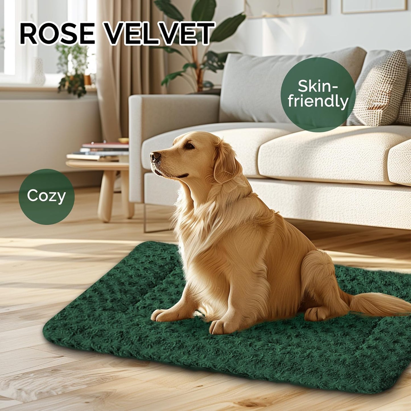 Dog Bed Mat – Soft & Comfortable Dog Kennel Pad for Crate – Durable Crate Bed & Mat for Dogs & Cats – Ideal for Crate, Kennel, and Home Use