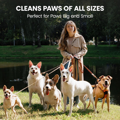 PawSono Paw Cleaner for Dogs & Cats, No-Rinse Foaming Pet Foot Washer with Built-in Scrubber Brush for Dirty, Muddy Paws – Suitable for Small, Medium & Large Dogs, Puppies, Kittens (5 fl oz)