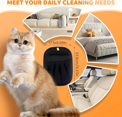 Pet Hair Remover Gloves, Electrostatic Removal Gloves for Pet Hair, Cat & Dog Hair Removal Tool for Furniture Couch