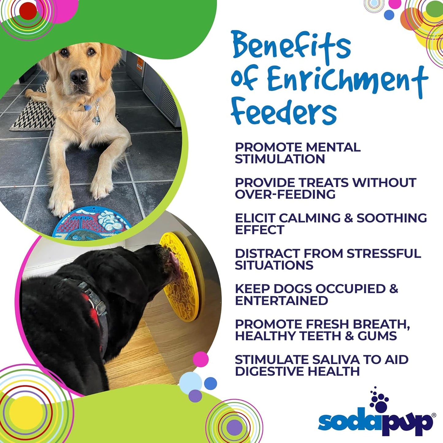 SodaPup Duckies eMat – Durable Lick Mat Feeder with Suction Cups Made in USA from Non-Toxic, Pet-Safe, Food Safe Rubber for Mental Stimulation, Digestive Health, Avoid Overfeeding, Calming, More