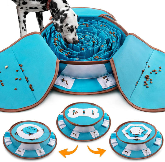 AWOOF Pet Snuffle Mat for Dogs, Interactive Feed Game for Boredom, Encourages Natural Foraging Skills for Cats Dogs Bowl Travel Use, Dog Treat Dispenser Indoor Outdoor Stress Relief