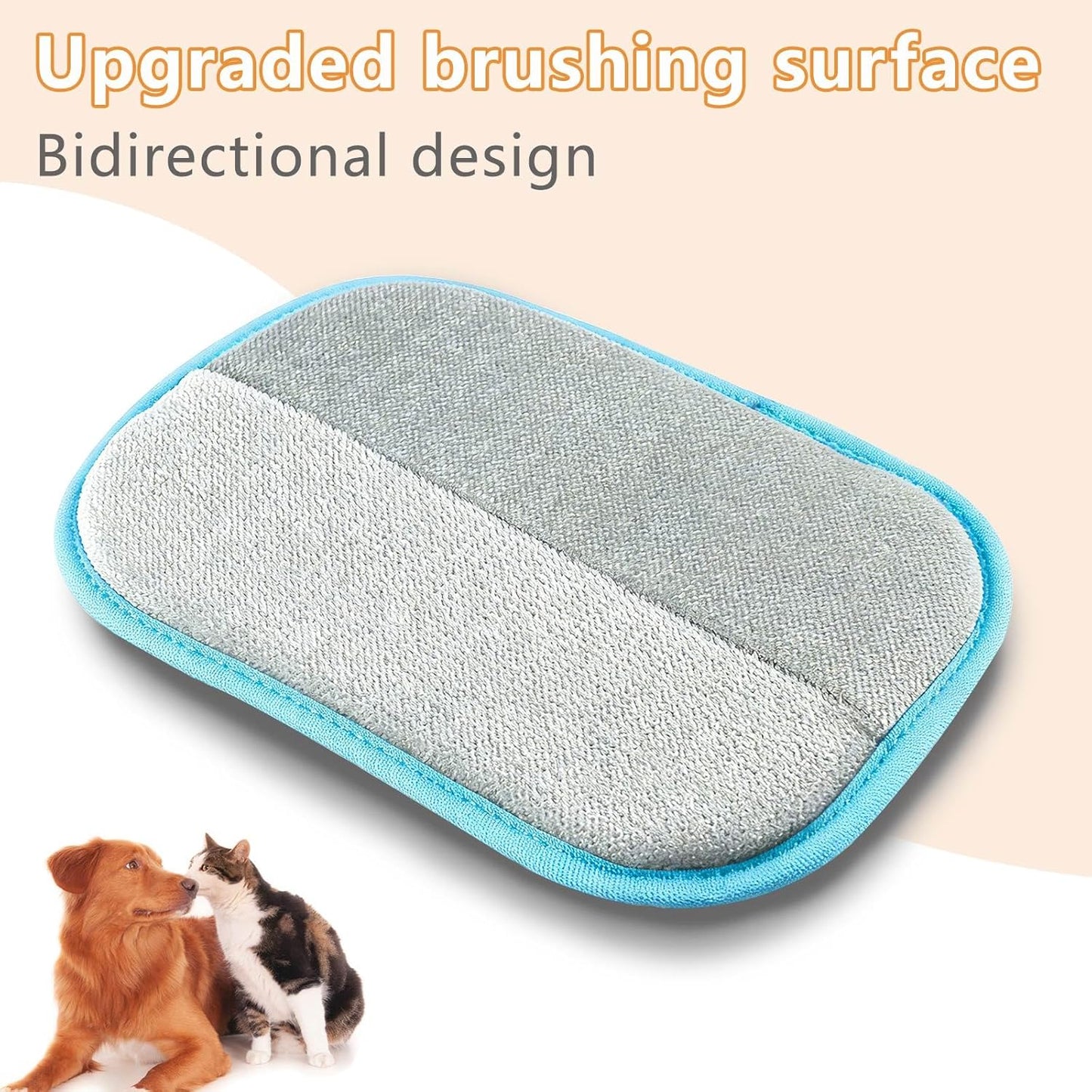 Thickened Pet Hair Removal Glove - Electrostatic Cat Dog Hair Remover Glove, Reusable Magic Brush Pet Hair Remover Tool for Couch, Carpet, and Car Seat (Black,1 Pack)