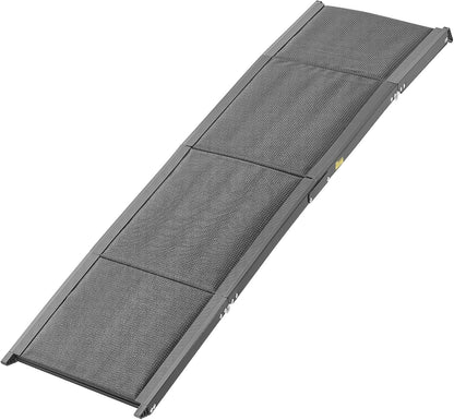 VEVOR Dog Ramp for Cars, 63" L x 17" W, Folding Pet Ramps for Medium & Large Dogs up to 250lbs, Pet Stair Ramp with Non-Slip Felt Rug Surface, Portable Outdoor Dog Car Ramps for SUV & Truck