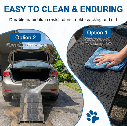 Dog Ramp for Car 71" X 17.6" Extra Long Folding Aluminum Pet Ramp for Large Dogs up to 250 LBS, Portable Waterproof Dog Ramps for SUV Truck Cars
