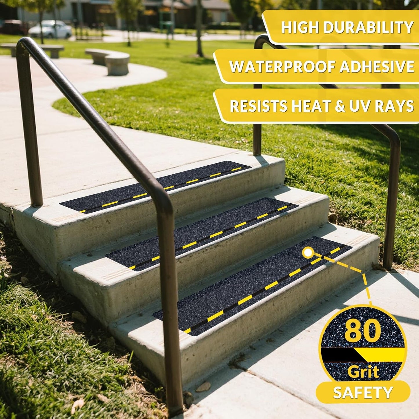 LifeGrip Stair Treads Non-Slip (15PCS), Anti Slip Transparent Stair Treads Tape for Indoor Wooden Step (4"X30"X15P-Treads)