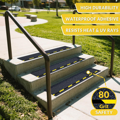 LifeGrip Stair Treads Non-Slip (15PCS), Anti Slip Transparent Stair Treads Tape for Indoor Wooden Step (4"X30"X15P-Treads)