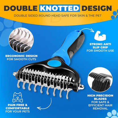 Pet Hair Removal Glove for Dogs & Cats – Dog Grooming Gloves for Shedding, Pet Hair Remover Glove – Pet Grooming Gloves, Cat Grooming Gloves & Cat Brush Glove (Glove + Finger Toothbrush Kit)