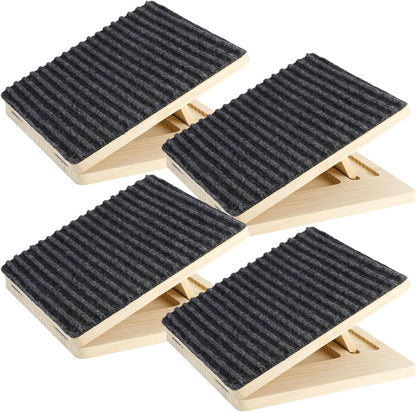 4 Pcs Wooden Dog Ramp for Stairs - Portable Adjustable 15°/25°/35° Angle Pet Ramps for Stairs with Anti-Slip Surface & Base for Small Pets, Senior Dogs, Cats, Injured Animals