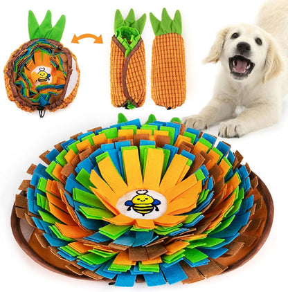 AWOOF Pet Snuffle Mat for Dogs, Interactive Feed Game for Boredom, Encourages Natural Foraging Skills for Cats Dogs Bowl Travel Use, Dog Treat Dispenser Indoor Outdoor Stress Relief