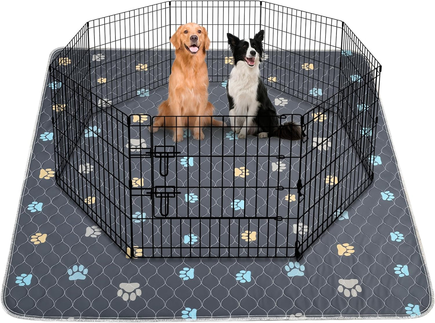 Aitmexcn Washable Puppy Dog Pee Pad, 2PCS 100% Waterproof Whelping Training Mat for Puppy/Senior Dog, Fast Drying Reusable Puppy Pads for Indoor, Outdoor and Car Travel- 24'' x 36''