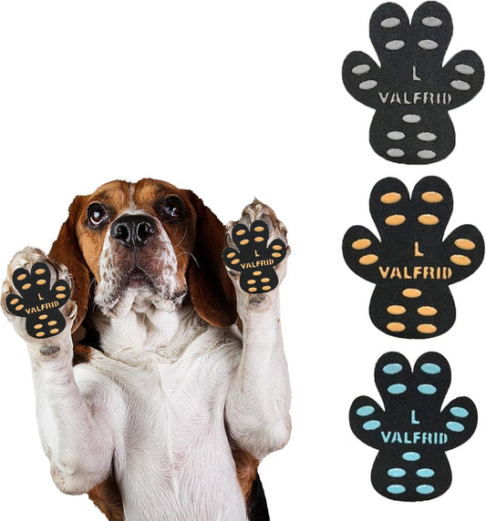 ‌VALFRID Dog Paw Pads for Dogs Traction,Toe Grips for Senior Dogs,Paw Stickers Strong Adhesive,Provides Traction on Slippery Hardwood Floor Multicolor M 48 Pieces