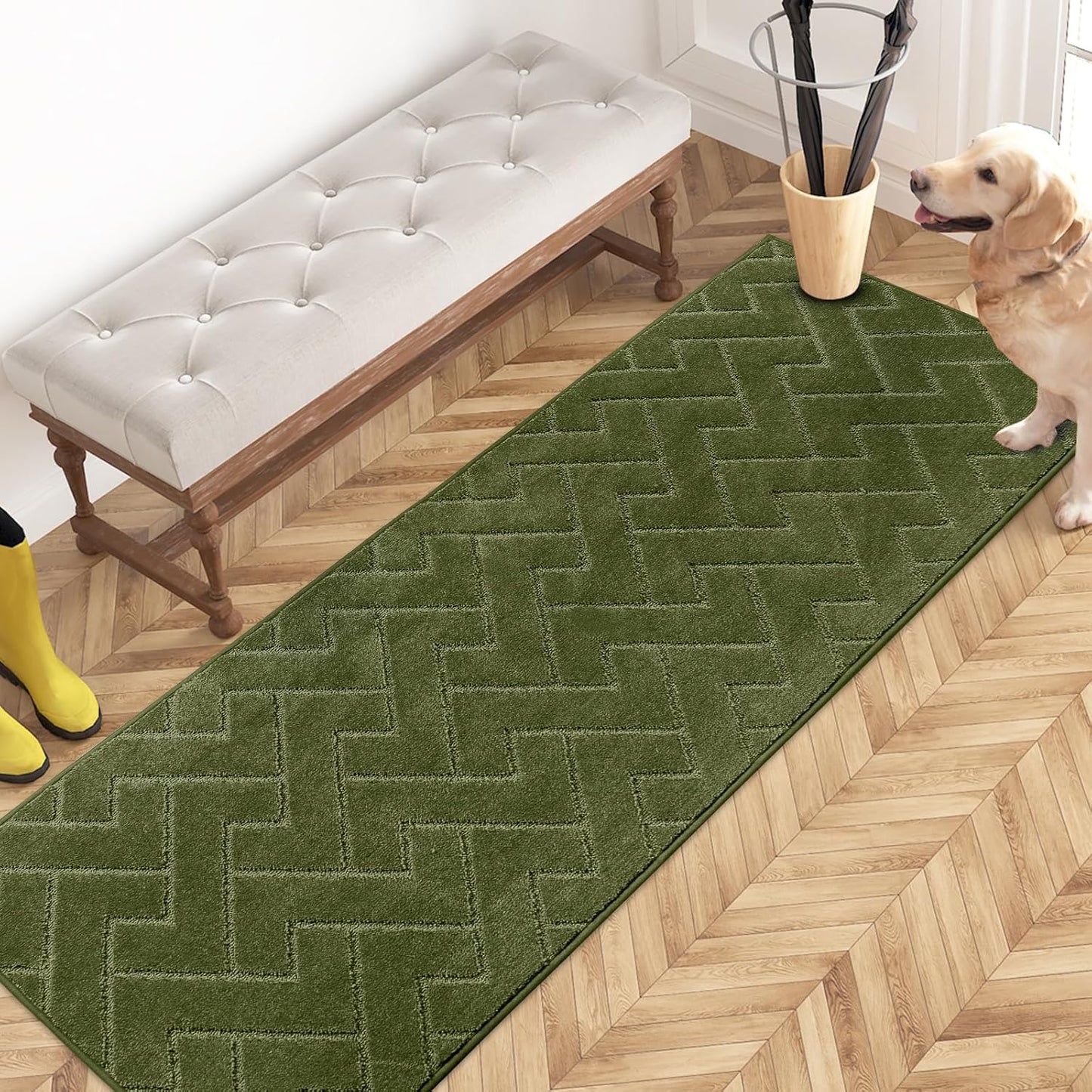 PURRUGS Dirt Trapping Door Mat 20" x 31.5", Non-Slip Machine Washable Entry Rug, Dog Doormat, Indoor Front Door Mat, Super Absorbent Entryway Rug for Muddy Shoes & Paws, Taupe