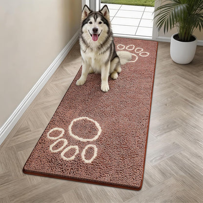 Bcoimo Super Absorbent Dog Door Mat, 30"*20" Anti Slip Mat for Muddy Paws, Pet Rugs for Dirty Paws Washable that Absorbs Moisture and Dirt, for Dog Cage and Pet Resting Carpet