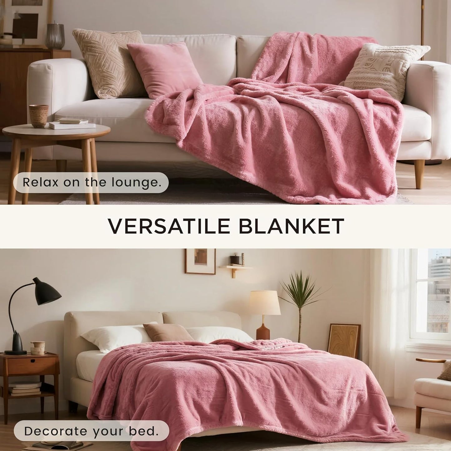 gogobunny Waterproof Blanket for Bed Couch Sofa, Liquid Pee and Fur Proof Pet Blanket for Dog Puppy Cat, Reversible Sherpa Fleece Throw Blanket Furniture Cover Protector (Grey, 50x60 inches)