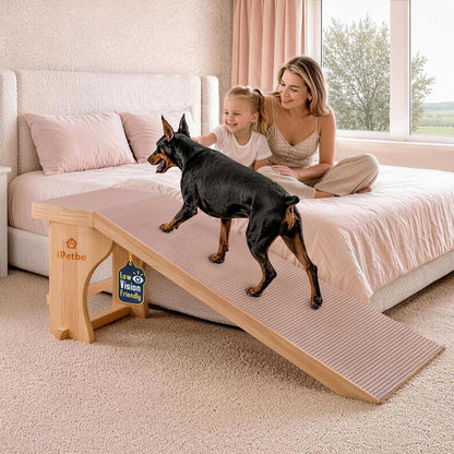 Dog Ramp for Couch - Joint & Spine Support for Small Dogs, 18" Adjustable Height, Anti-Slip & Foldable, Up to 35 lbs