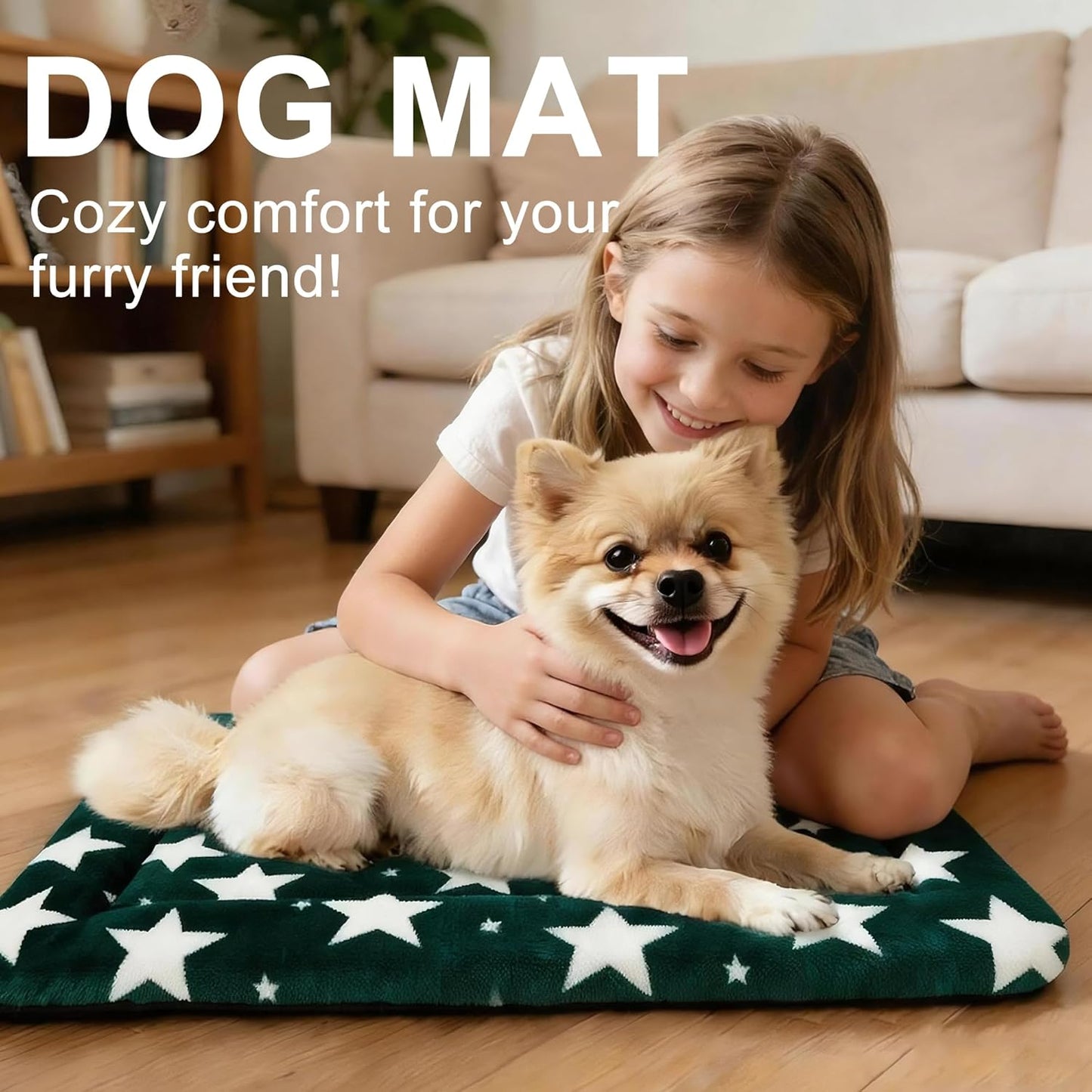 Dog Bed Mat – Soft & Comfortable Dog Kennel Pad for Crate – Durable Crate Bed & Mat for Dogs & Cats – Ideal for Crate, Kennel, and Home Use