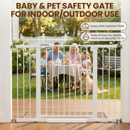 Mumeasy 36" High Extra Tall Dog Gate, 29.6"-40.5" Wide Pressure Mounted Tall Baby Gate for Dog, Auto Close Pet Gate with Door for Stairs,Doorways,House,Black