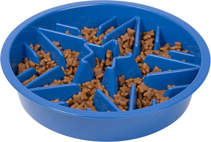 Leash Boss Slow Feeder Dog Bowls (1.5 Cup) Puzzle Dog Food Bowl with Feeder Holes, Fits into Elevated Pet Feeders, Slow Eating for Large, Medium & Small Sized Breeds - Gray
