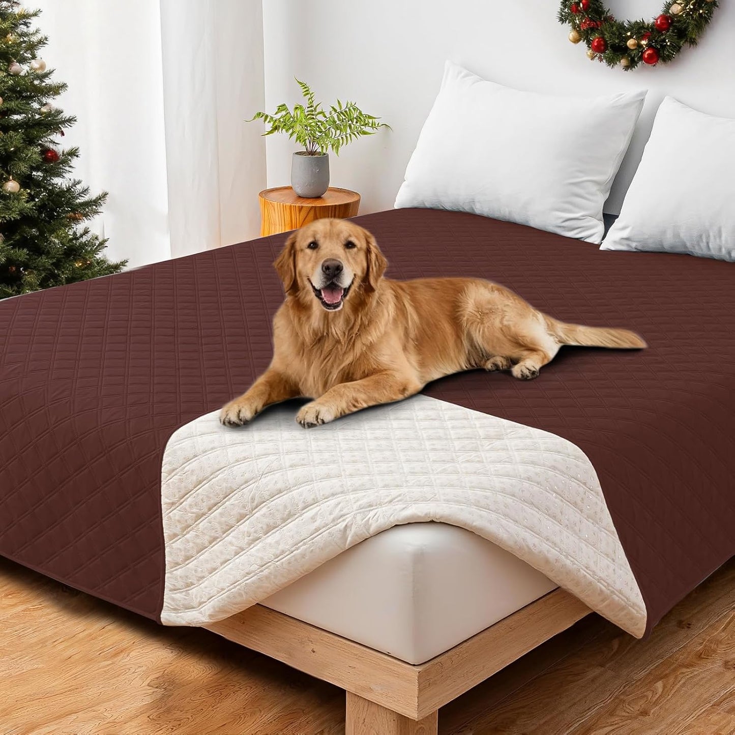 Waterproof Dog Blanket, Non-Slip Soft Pet Bed Cover, Couch Cover for Dogs Washable, Protects Sofa, Furniture, Crate, Car, Tear Resistant Leakproof Pet Blanket (30x70 Inch, Dark Grey)