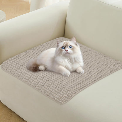 Waterproof Couch Cover for Dogs Washable, Non Slip Back Sectional Sofa Covers for 3 Cushion Couch Pet Friendly, Soft Dog Bed Cover. (Coffee, 30" x 53")