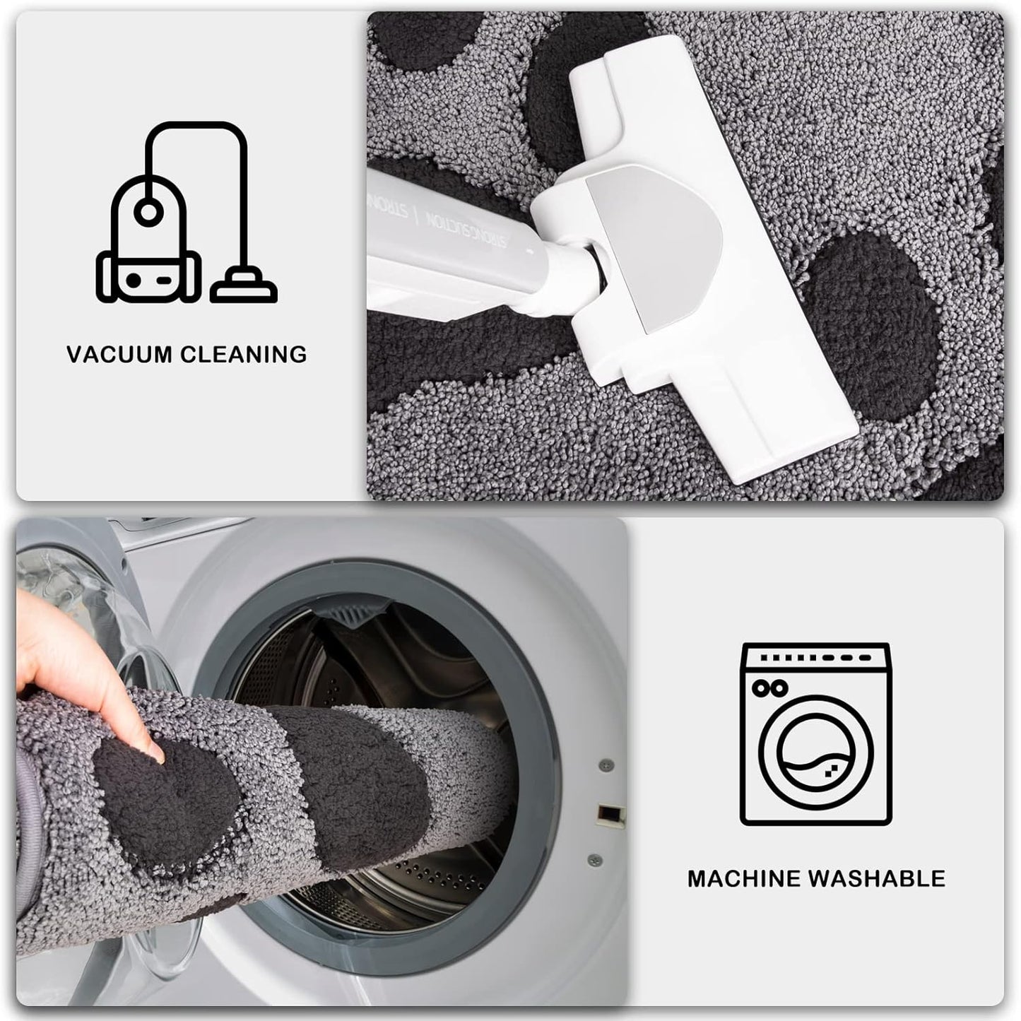 PURRUGS Dirt Trapping Door Mat 20" x 31.5", Non-Skid/Slip Machine Washable Microfiber Entryway Rug, Dog Doormat, Super Absorbent Welcome Mat for Muddy Wet Shoes and Paws, Grey