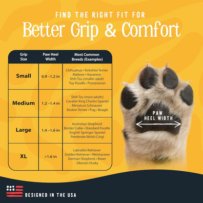 DOK TigerToes Premium Paw Grips for Senior Dogs, 40ct of Pre-Cut Anti Slip Dog Paw Pads for Hardwood Floors, Provides Traction for Slipping (40 Total Grips, Size Large)