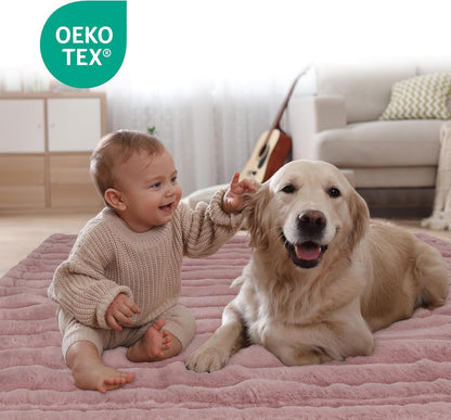 Waterproof Dog Blanket for Large Dogs - Washable Cat Blankets for Couch Bed Protection, Super Soft Calming Reversible Pet Blanket for Pet Kitten Puppy (Green, 50"x60")